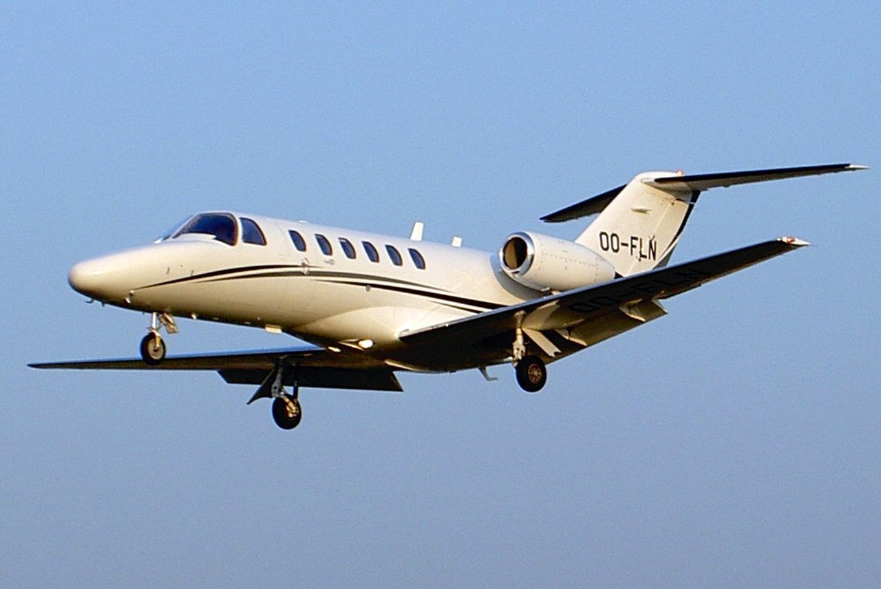 Private business jet for executive air freight